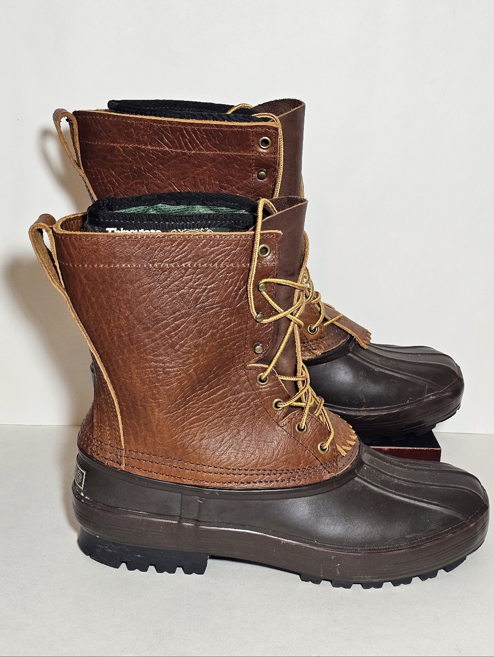 Schnee's Hunter II Insulated Pac Boots Men's Size 13 Waterproof Leather Brown